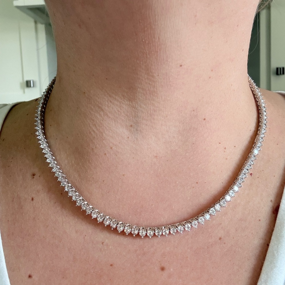 Melinda Maria Like New Not Your Basic Tennis Necklace 2mm